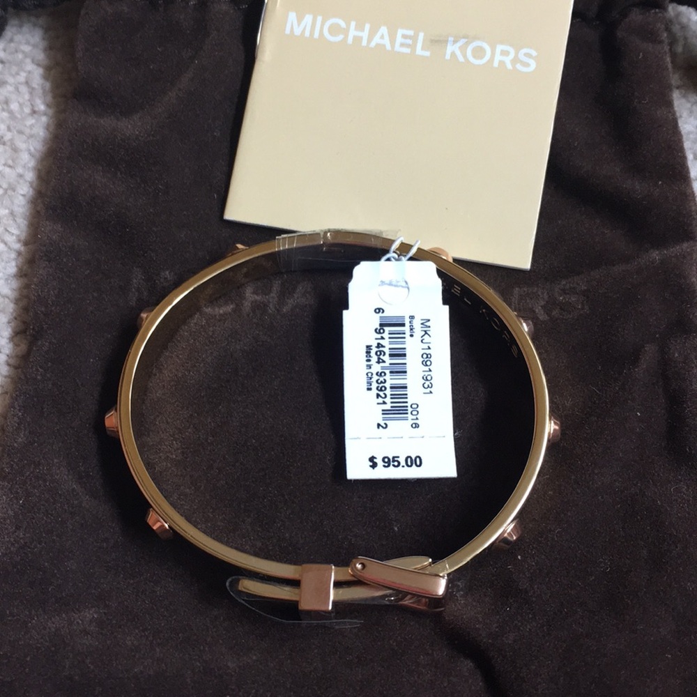COPY - NWT Michael Kors two tone buckle bangle